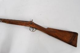 A 19th century British SB Sporting flintlock percussion cap e having 17mm bore having impressed