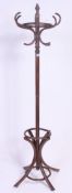 A 20th century Thonet style bentwood hatstand. Shaped base with hooks atop.