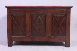 A 19th century mahogany coffer - blanket box chest.