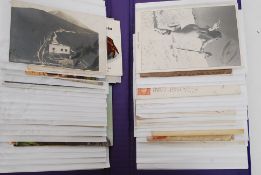 A collection of postcards housed within an album to include views of Vesuvius,