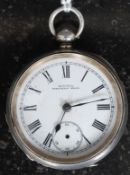 A vintage hallmarked silver cased Waltham pocket watch