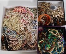 A collection of costume jewellery to include bracelets,