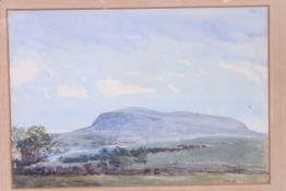 A framed and glazed water colour of a mountain and lake scene signed to lower corner Edmund