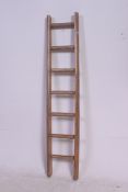 A Vintage wooden mini step ladder  hand sanded and waxed- ideal display item/ towel rail, etc..
