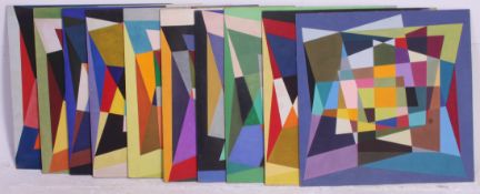 Douglas Herbert Courtenay Auburn  (1916 - 2000) A collection of 10 geometric abstract oil on board