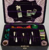 A late 19th century ladies sewing box.