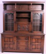 A Jacobean revival oak large dresser.