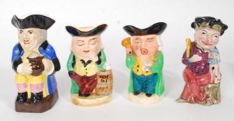 A collection of three vintage toby character jugs,