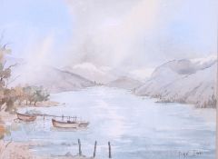 Eaves, Bridget - Derwent Water framed and glazed watercolour painting.