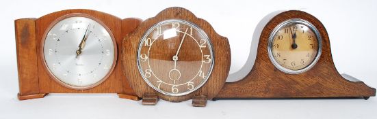A collection of vintage mantel clocks to include retro 1950's,