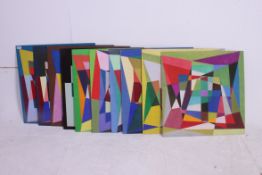 Douglas Herbert Courtenay Auburn  (1916 - 2000) A collection of 10 geometric abstract oil on board