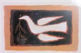 O'Casey, Breon; 20th century print of a Dove. Framed and glazed. Printed pencil signature to corner.