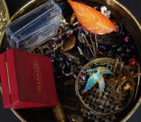 A collection of costume jewellery dating from the 20th century to include watches, chains,