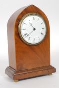 A Victorian mahogany enamel faced mantel clock,