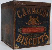 A vintage Carr & Co Biscuit advertising display tin,