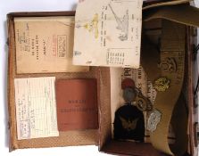 A collection of military items pertaining to Gnr Groves A.
