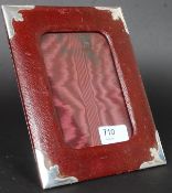 An excellent leather and hallmarked silver picture frame bearing retailers gilt stamp for ASPREY'S.