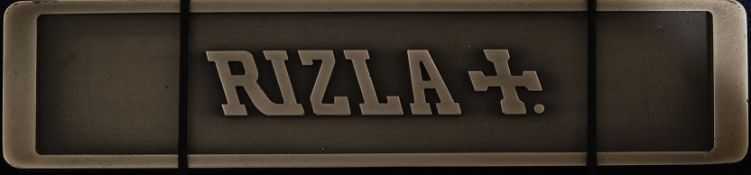 A silver hallmarked Rizla ( cigarette rolling papers ) ingot. Complete in the case.
