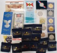 A collection of assorted coins / tokens etc,