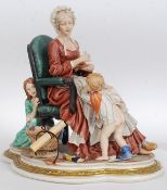 A large Capodimonte figure group titled Hide and Seek,