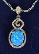 A white metal 925 silver and,