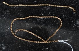 A 9ct gold matching necklace and bracelet.