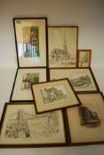 A collection of framed and glazed prints of Bristol to include examples by Griffin,