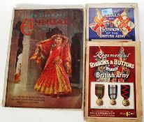 A vintage fold-out ' Medals & Ribbons ' of the British Army along with a fold out Regimental