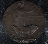 First World War memorial (death) plaque, named to Arthur Albert Smith,