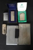 A collection of vintage lighters to include a Zaima Osmic in case,