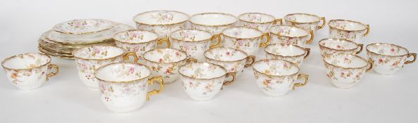 A pretty vintage transfer printed tea service, no makers marks.