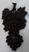 An excellent 19th century carved mahogany wall plaque - embellishment of grapes and vines