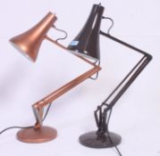 Two vintage anglepoise lamps - one a retro Anglepoise Lighting Co, the other unmarked.