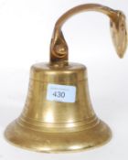 ' Last Orders At The Bar Please ' Brass pub bell presented to Gerard Weatherly by the Management of