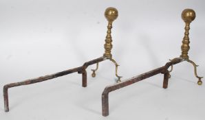 A pair of 19th century Georgian firedogs - andirons.