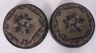 A pair of early 19th century Georgian footstools,