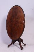 A Victorian mahogany oval tilt top breakfast table / dining table.