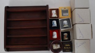 A small collection of collectable thimbles,