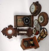 A quantity of assorted vintage barometer and related spares / parts etc