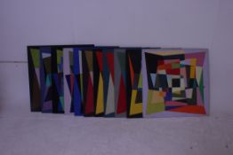 Douglas Herbert Courtenay Auburn  (1916 - 2000) A collection of 10 geometric abstract oil on board