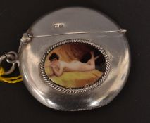 A 20th century white metal (stamped 925 for silver ) vesta case,