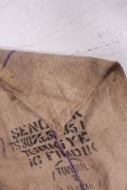 A good large collection of 20th century Hessian sacks ideal for contemporary re-upholstery projects.