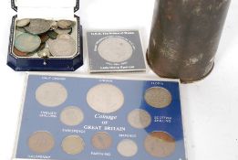 A collection of coins etc to include gollys ( see illustrations )