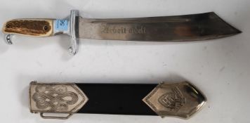 A Believed German Third Reich RAD Officer`s Dagger,