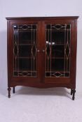 An Edwardian large mahogany bookcase display cabinet.