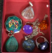 A collection of silver 925 - Sterling ladies jewellery to include an Irish silver brooch being