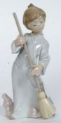 A Lladro figurine ' Sweep Away The Cloud ' Model No 5726 impressed factory marks to base,