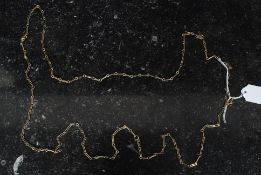 A 9ct gold large ladies chain linked necklace, The clasp stamped 9ct. Total weight 18.