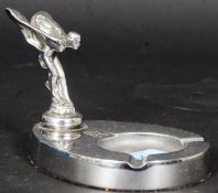 A Rolls Royce chrome spirit of ecstasy presentation ash tray with engraving