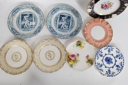 A collection of cabinet plates to include Crown Derby,